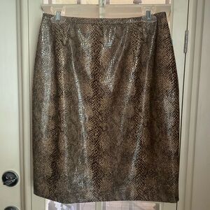 HARVE BERNARD FAUX SNAKESKIN PENCIL SKIRT 8